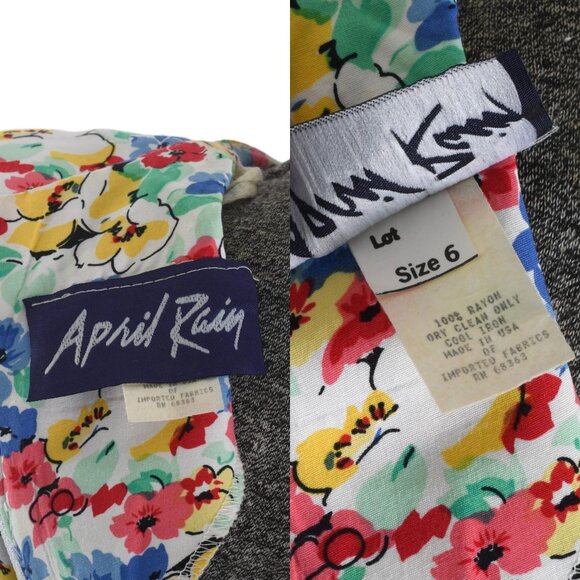 Vintage 1980s Does 40s Medium Floral Sleeveless Dress | by April Rain - Picture 9 of 10